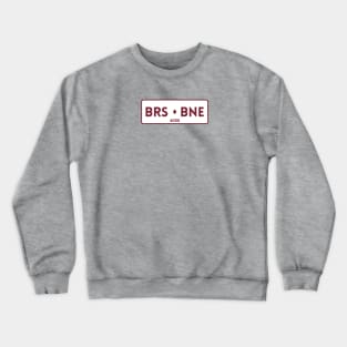 Brisbane Box Logo Number Plate Crewneck Sweatshirt